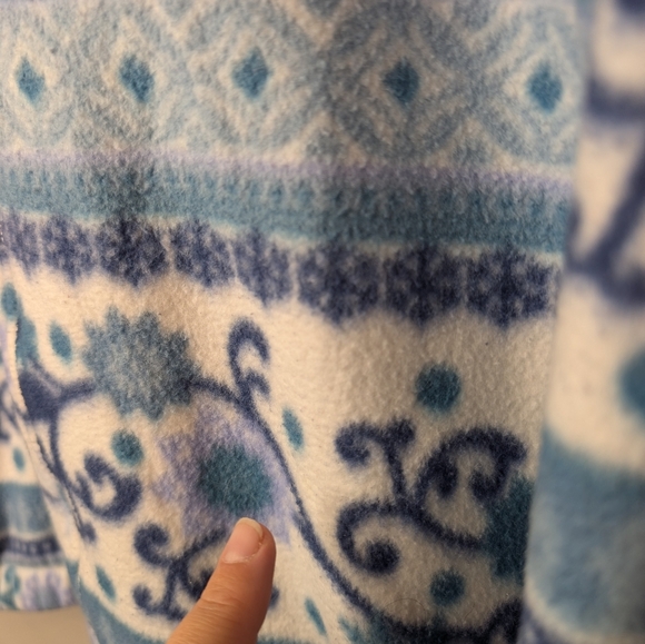 Alfred Dunner Women's L Patterned Fleece Full Zip Sweater - Picture 10 of 14